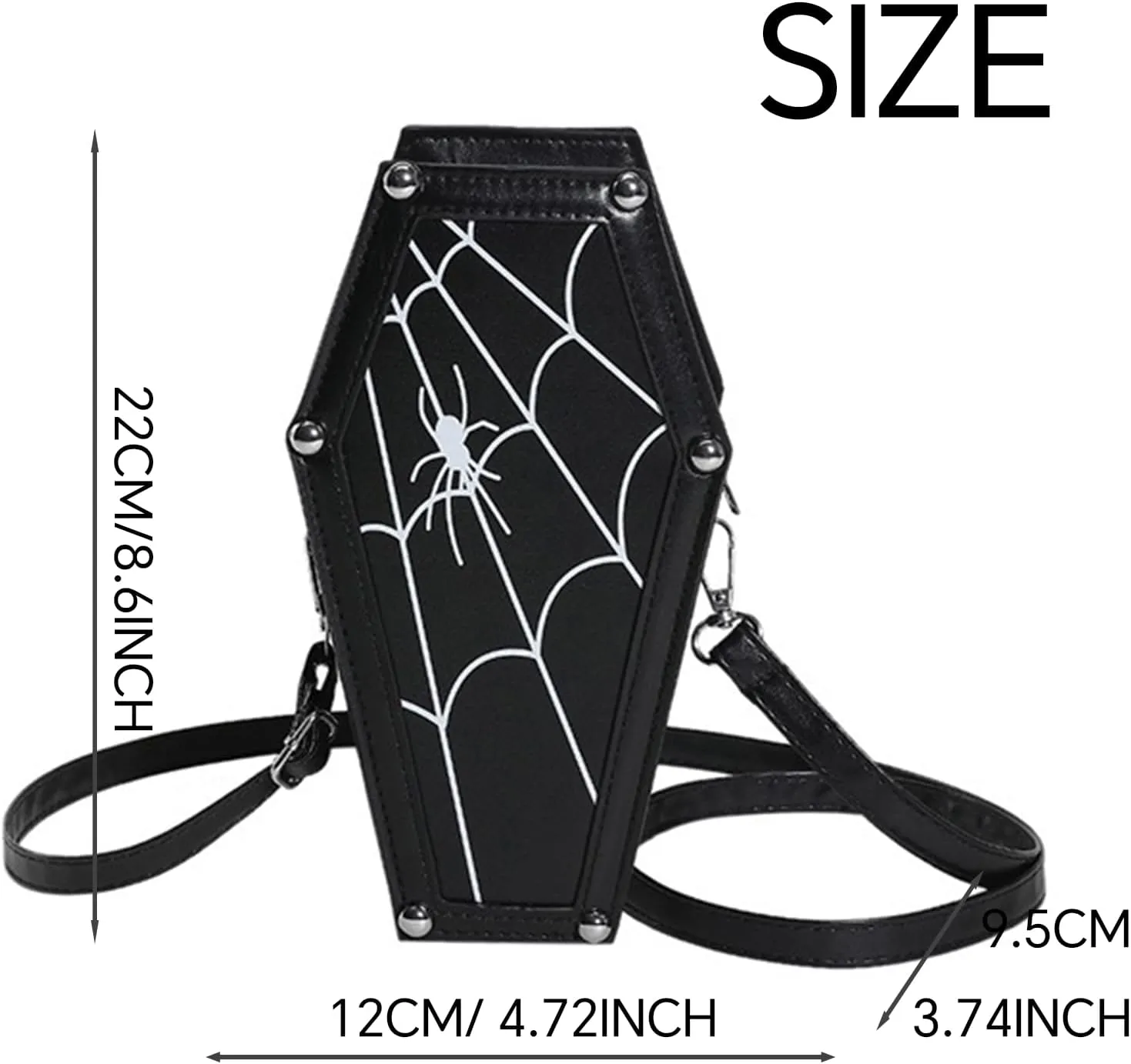 Goth Purse Coffin Halloween Purses Clutch Shoulder Bag Small Crossbody Bag Spooky Horror Cute Wallet