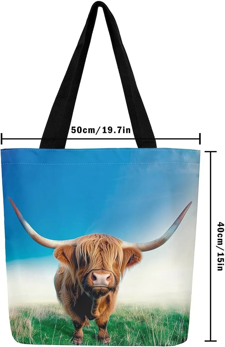 Gradient Swirl Canvas Tote Bag,Galaxy Tie Dye Travel Shopping Bag Bohemian Datura Mandala Circle Shoulder Bag