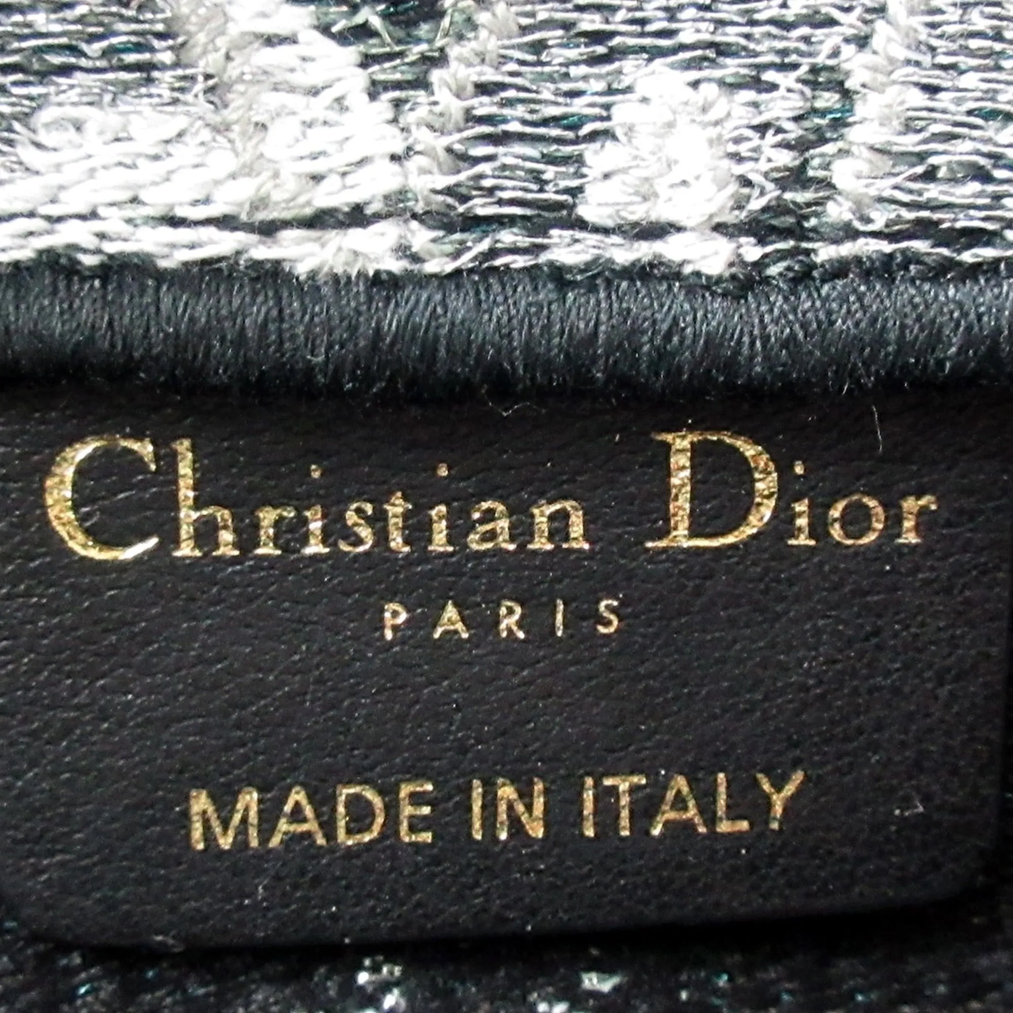 Green Dior Tie Dye Vertical Book Tote