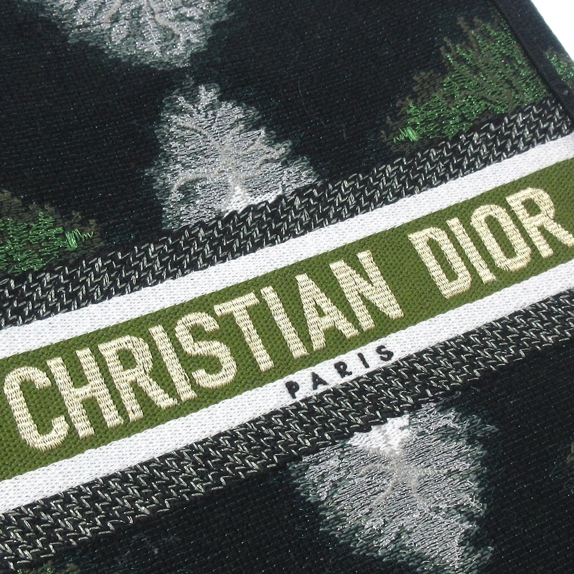 Green Dior Tie Dye Vertical Book Tote