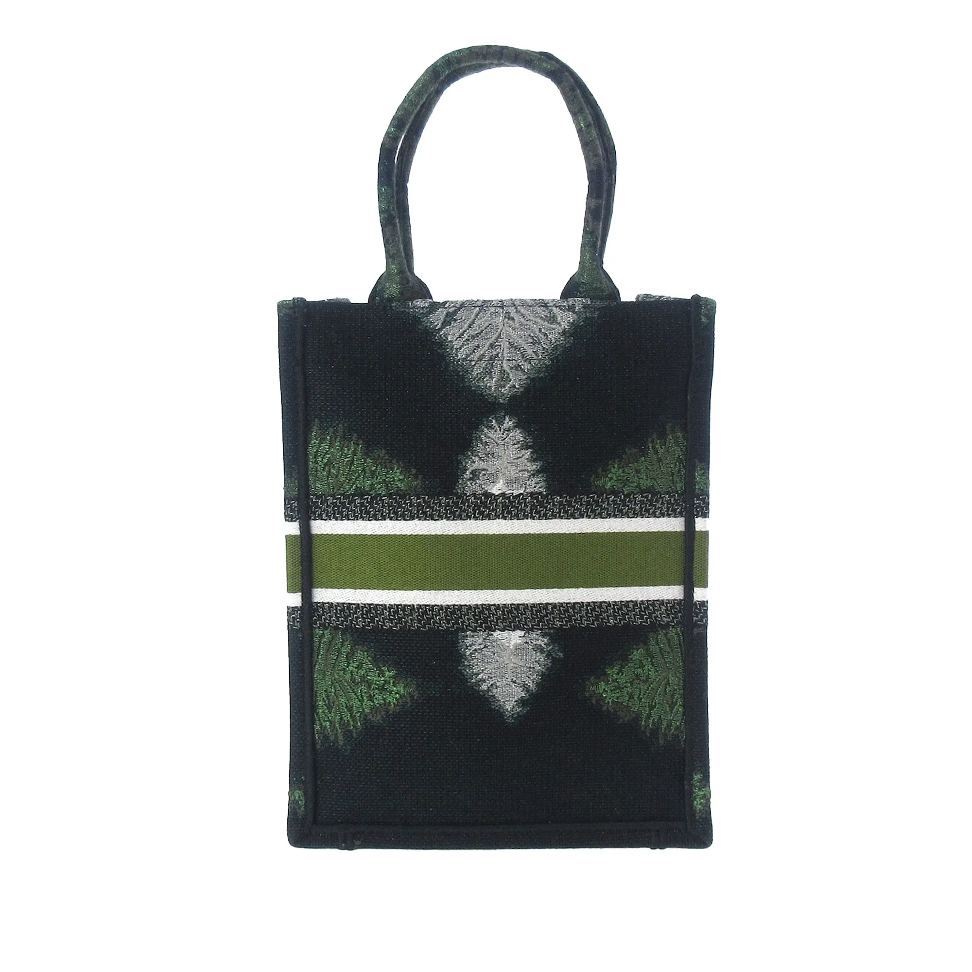 Green Dior Tie Dye Vertical Book Tote