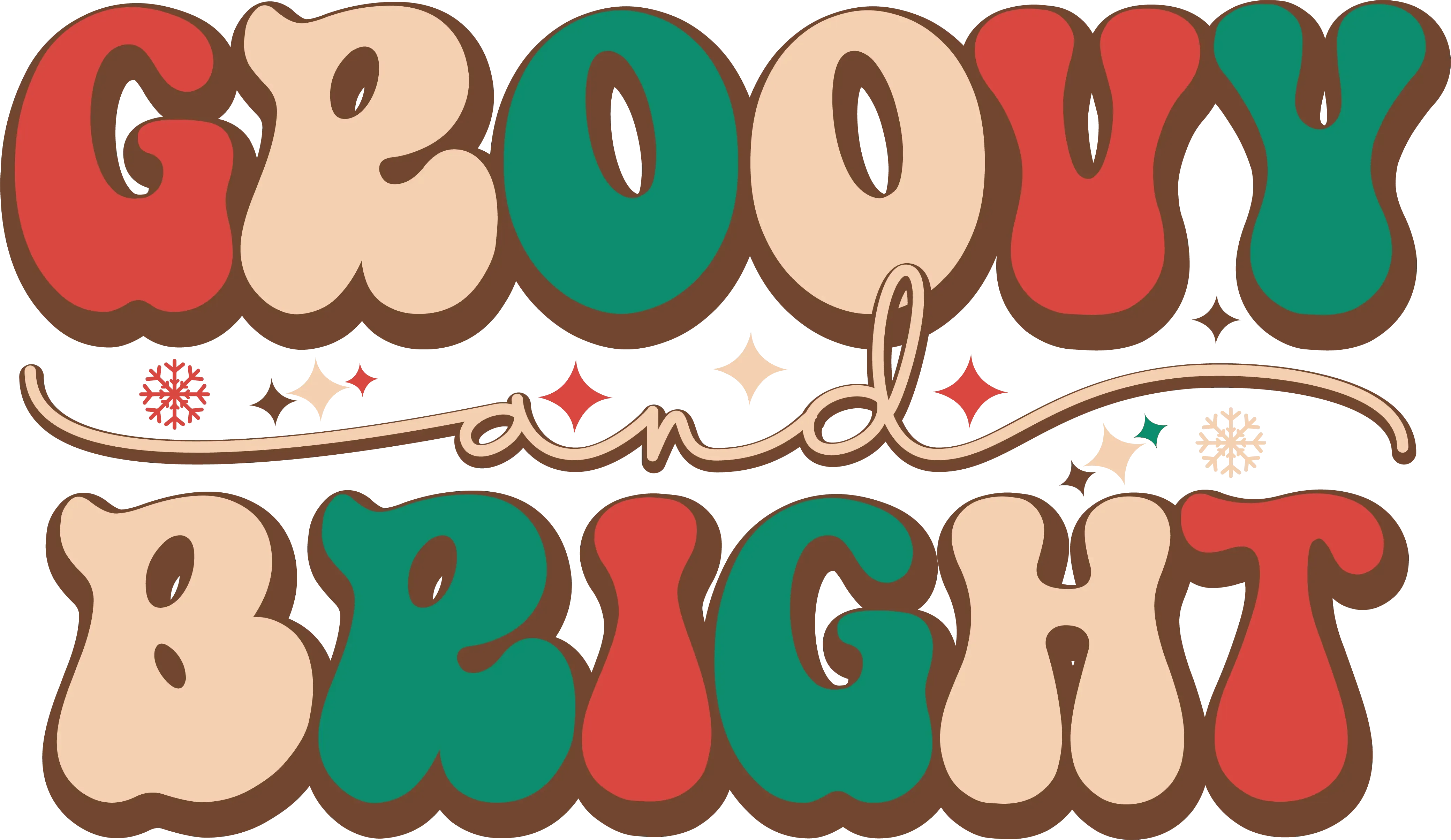 Groovy And Bright - DTF Ready to Press