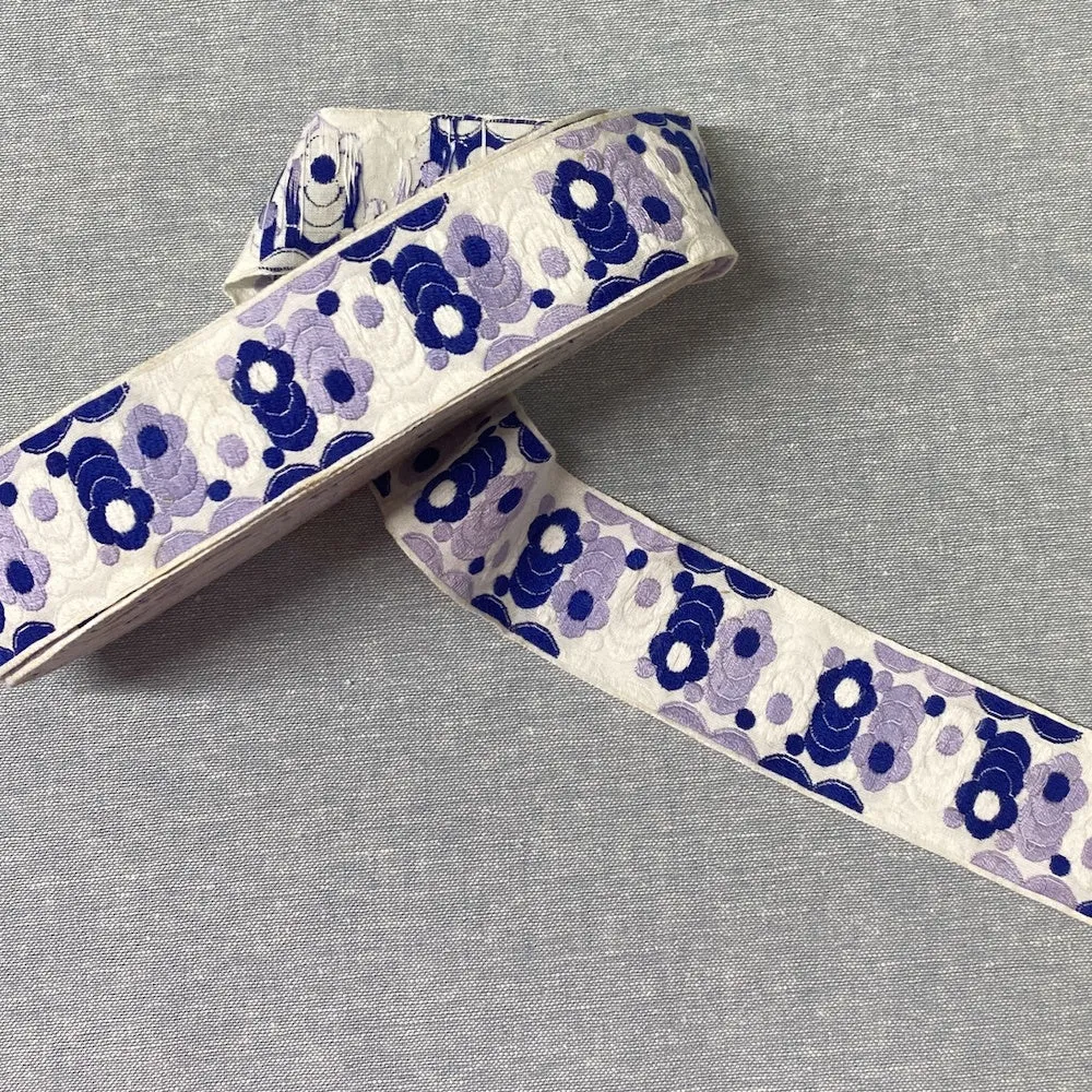 Groovy Baby Purple and Blue Vintage Trim
