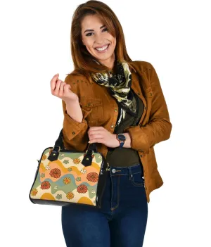 Groovy Daisy Mod | Leather Shoulder Bag