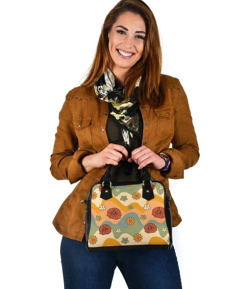 Groovy Daisy Mod | Leather Shoulder Bag