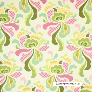 Groovy Olive Green - Wide Width - LAMINATED Cotton Fabric - Heather Bailey