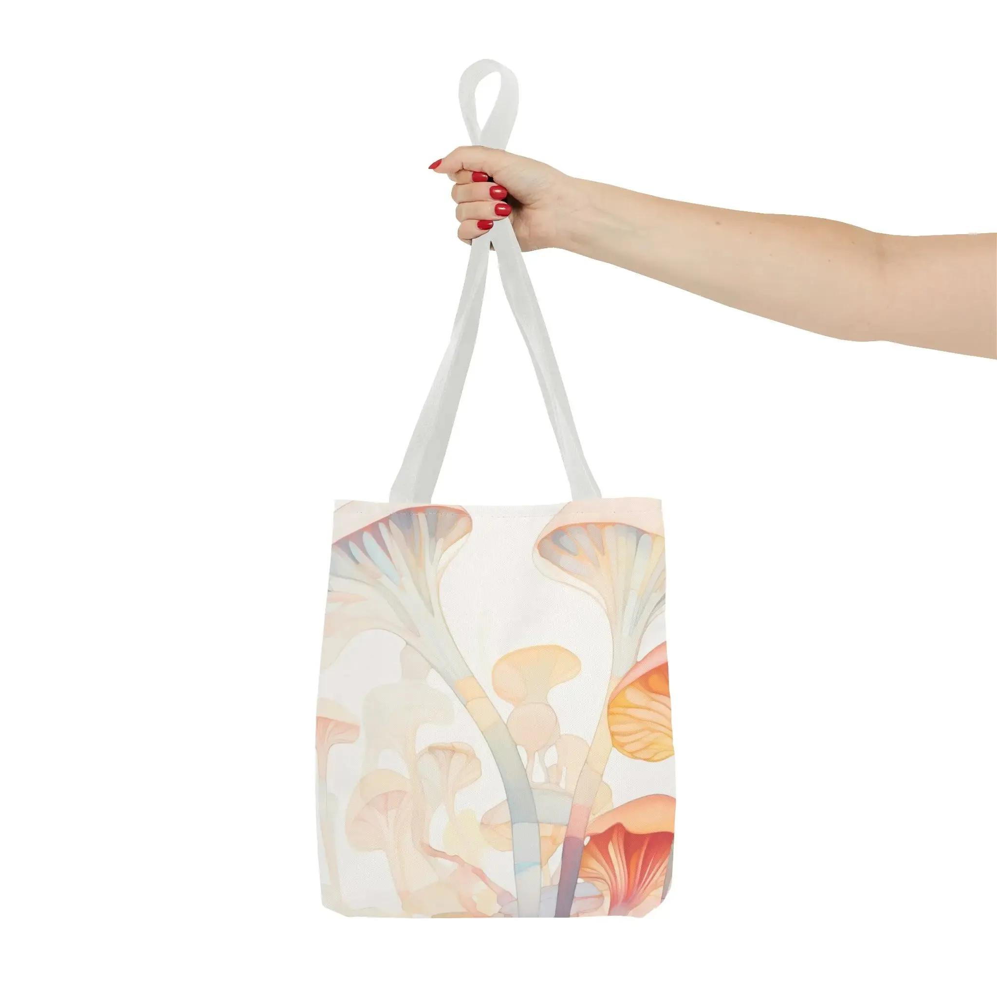 Groovy Rainbow Mushrooms Stained Glass Tote Bag