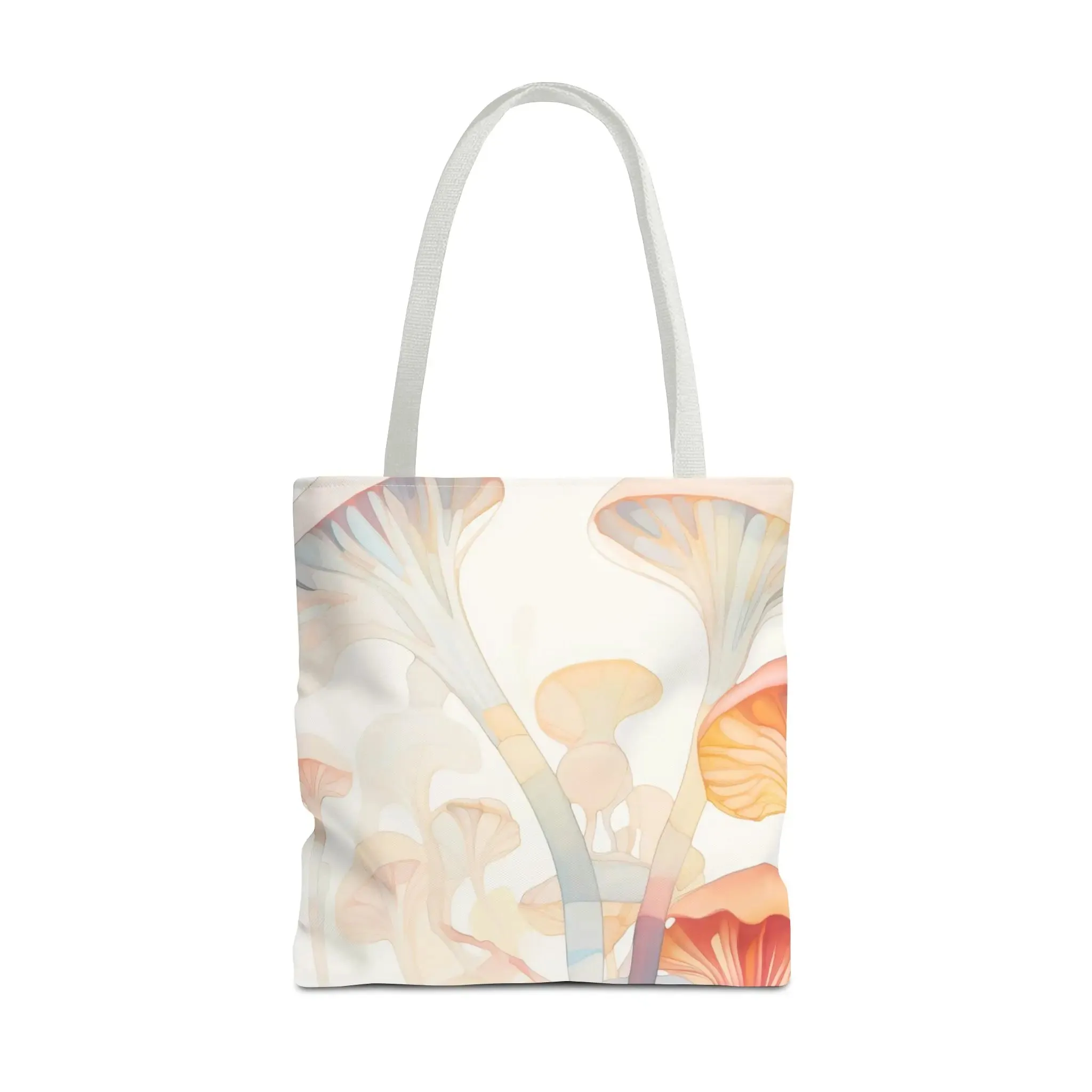 Groovy Rainbow Mushrooms Stained Glass Tote Bag