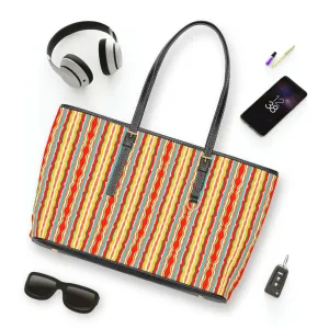 Groovy Stripes Faux Leather Shoulder Bag
