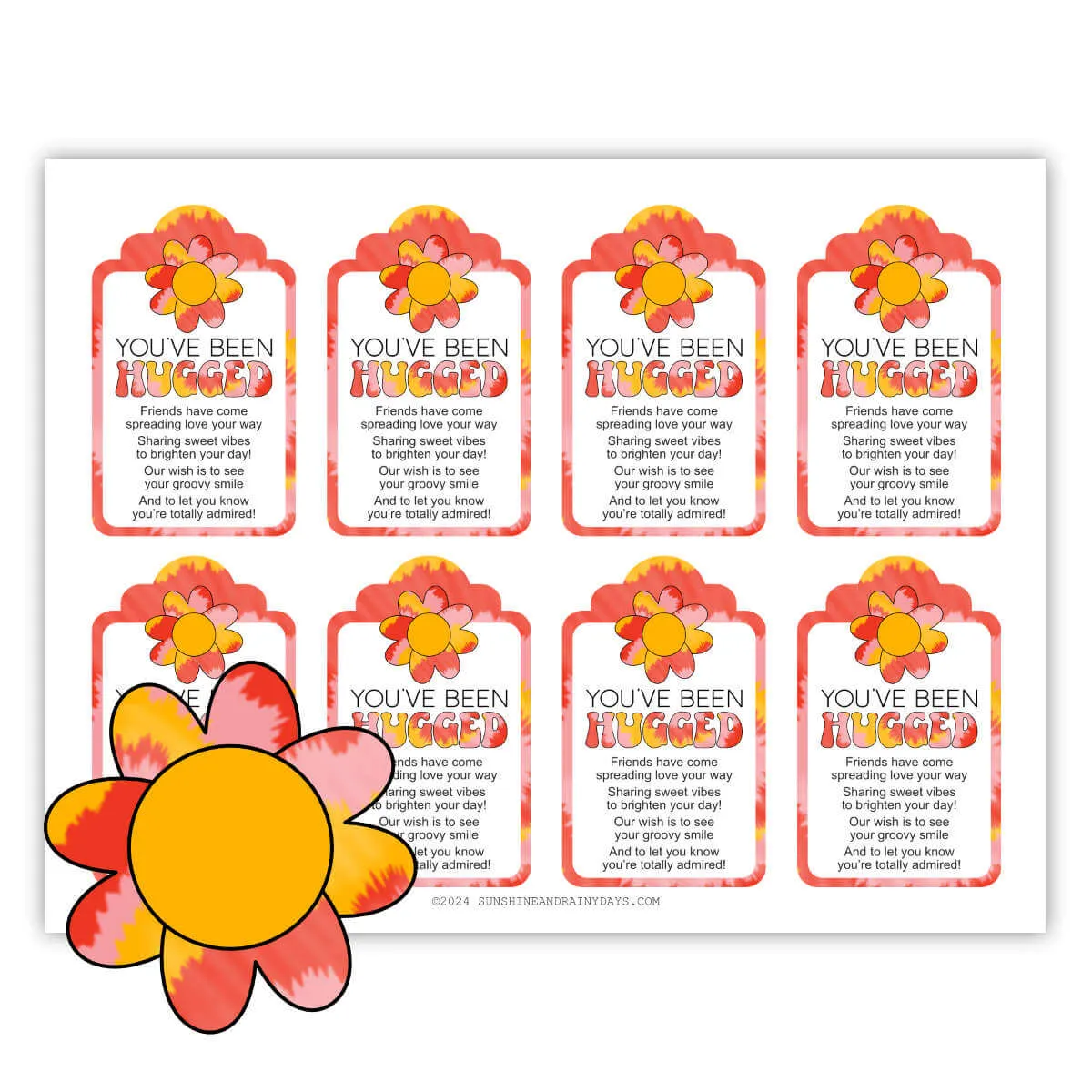 Groovy You've Been Hugged Tags (PDF)