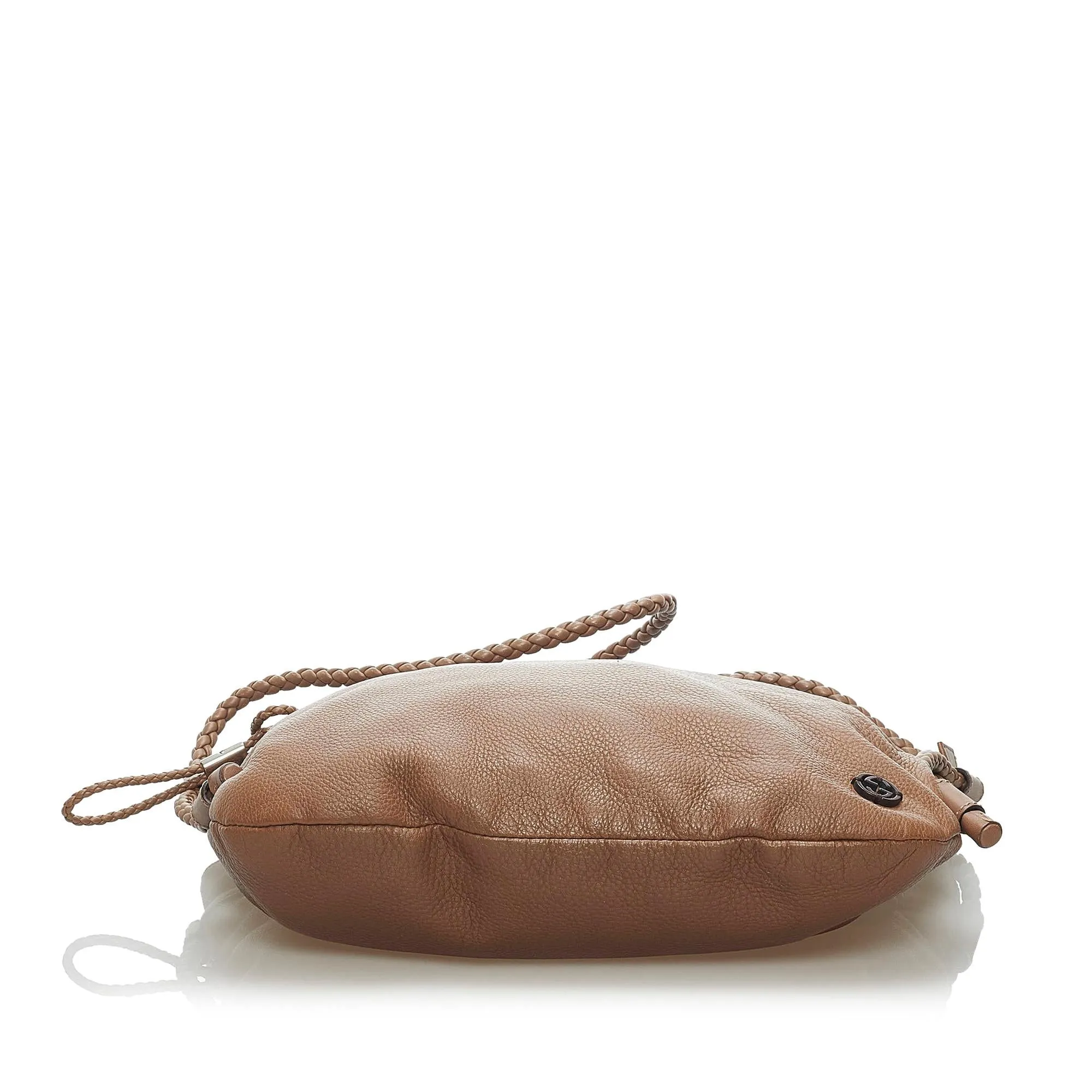 Gucci Double G Braided Strap Leather Crossbody Bag (SHG-deDhdC)