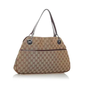 Gucci GG Canvas Eclipse Shoulder Bag (SHG-32020)