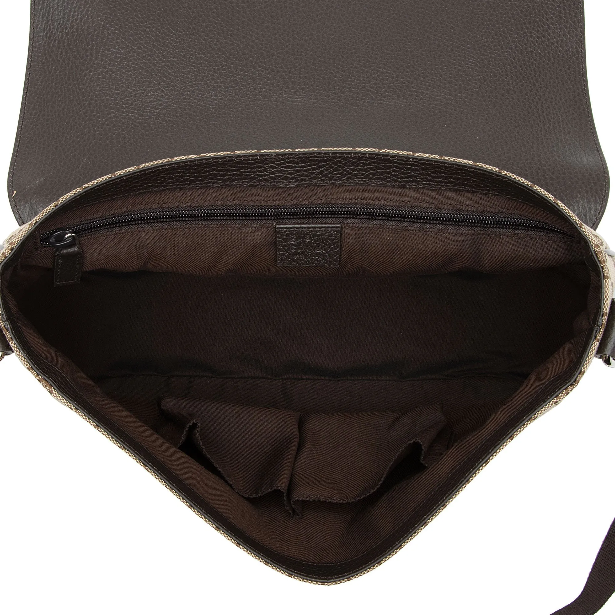 Gucci GG Canvas Flap Messenger Bag (SHF-Dgivt4)