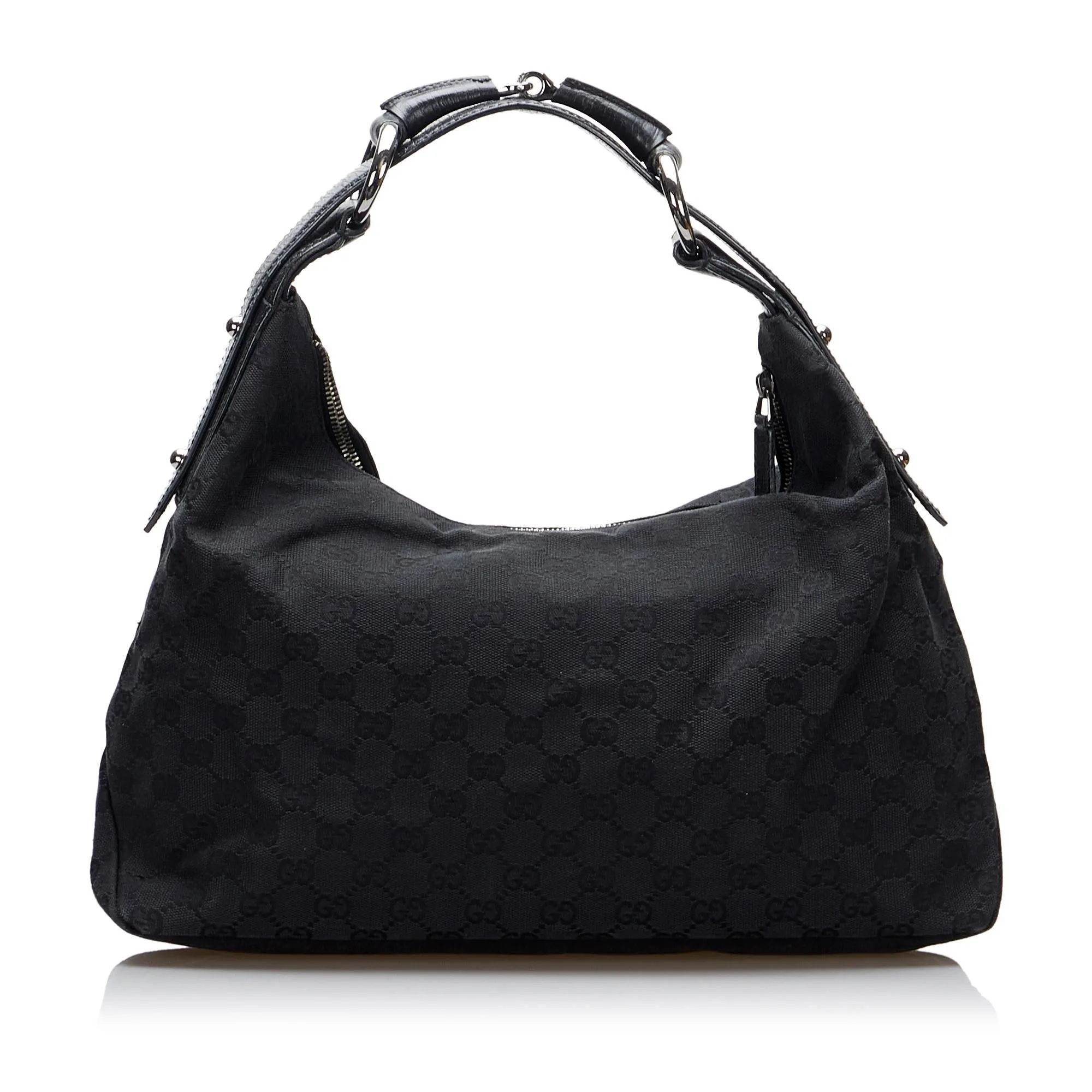 Gucci GG Canvas Horsebit Shoulder Bag (SHG-wbDRzT)