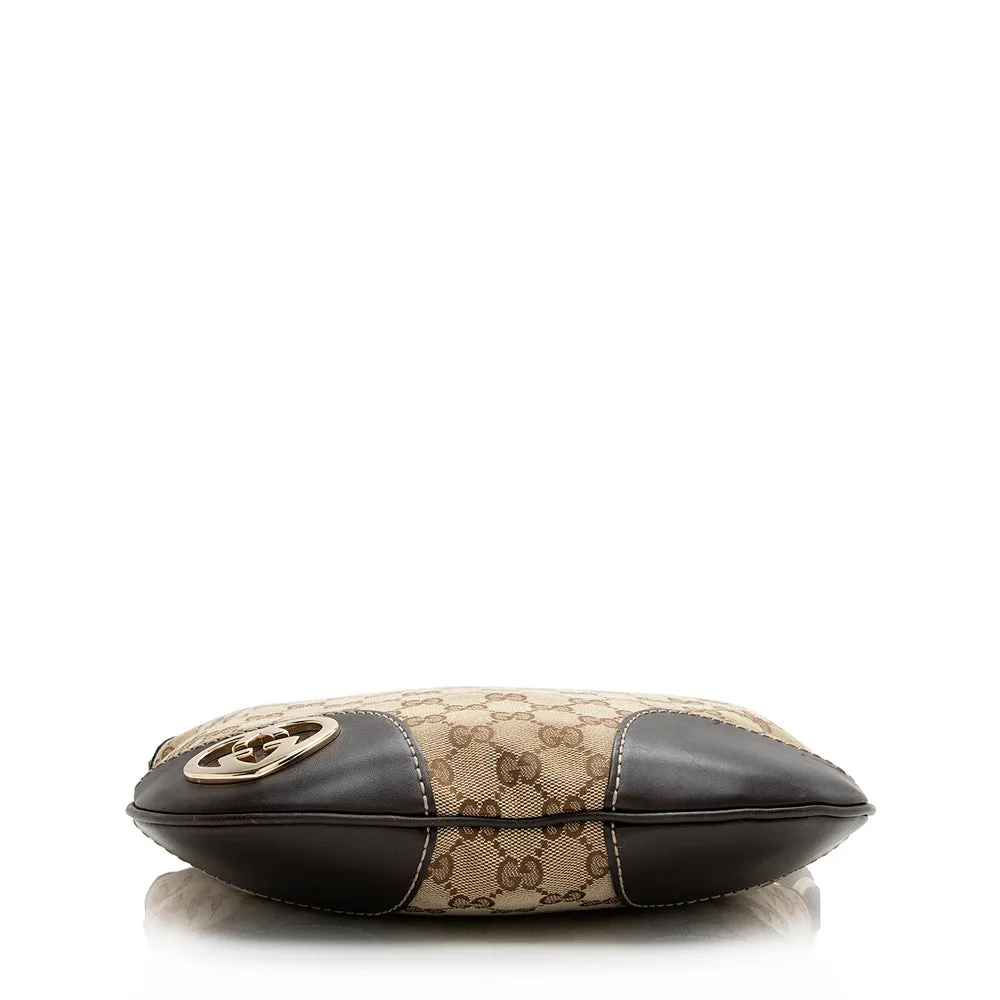 Gucci GG Canvas Interlocking Heart Crossbody Bag (SHF-21469)