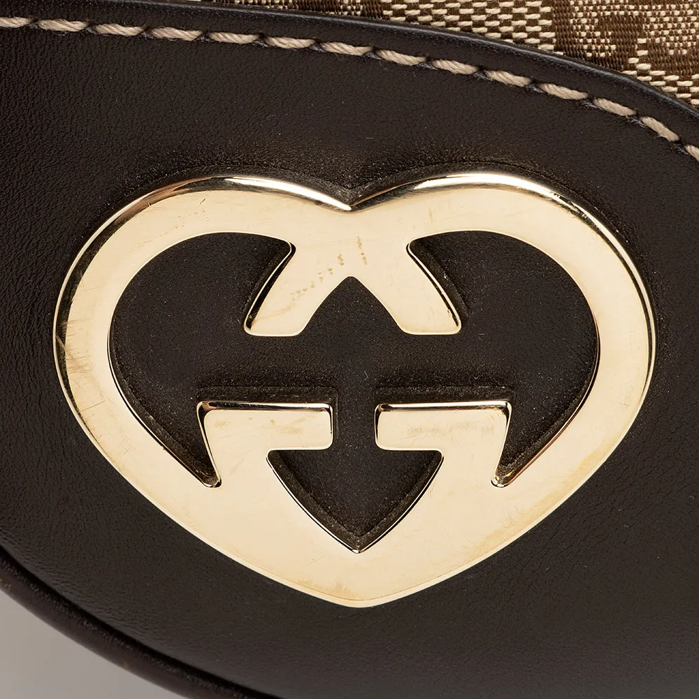 Gucci GG Canvas Interlocking Heart Crossbody Bag (SHF-21469)