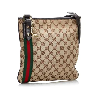 Gucci GG Canvas Jolicoeur Crossbody (SHG-0Pg20f)