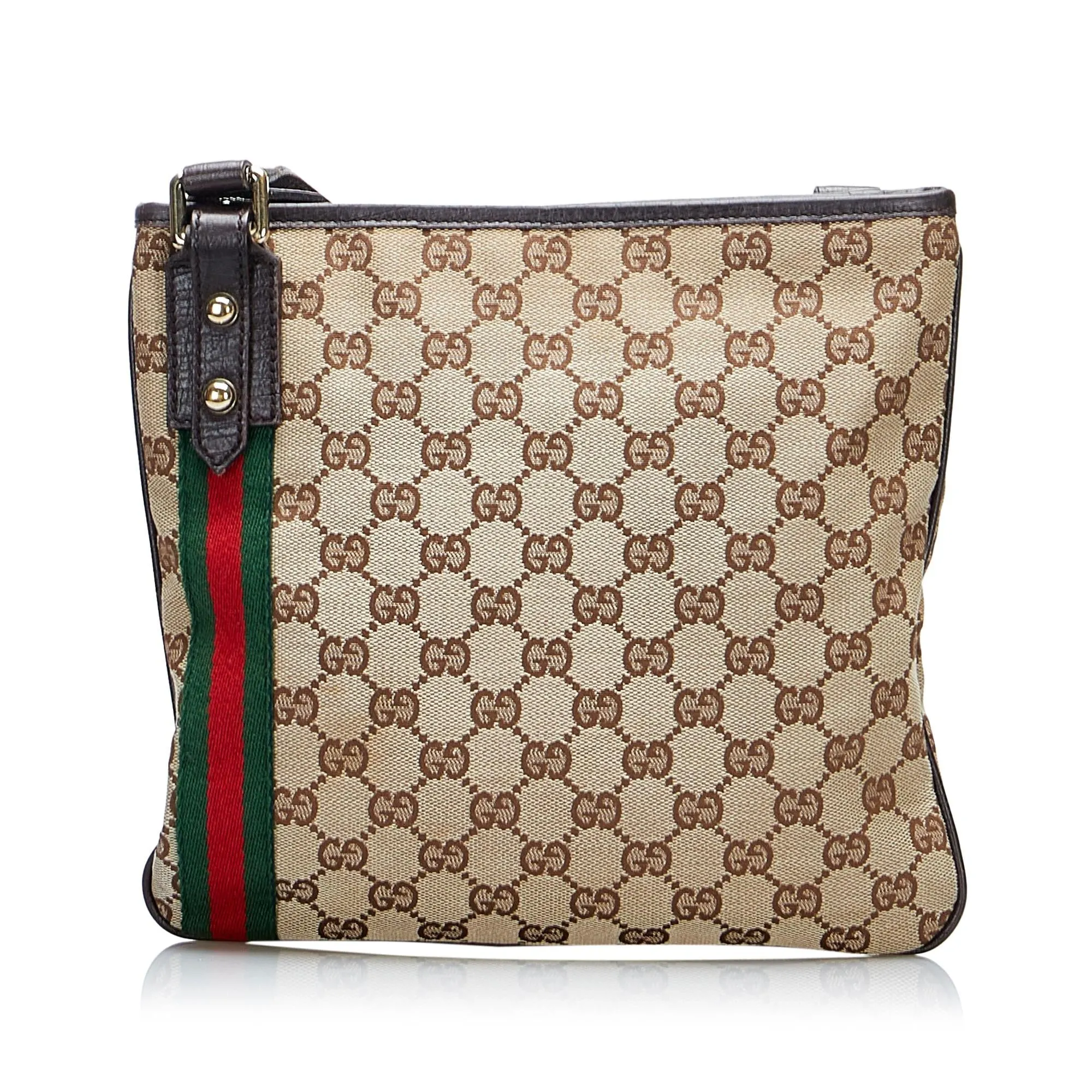 Gucci GG Canvas Jolicoeur Crossbody (SHG-0Pg20f)