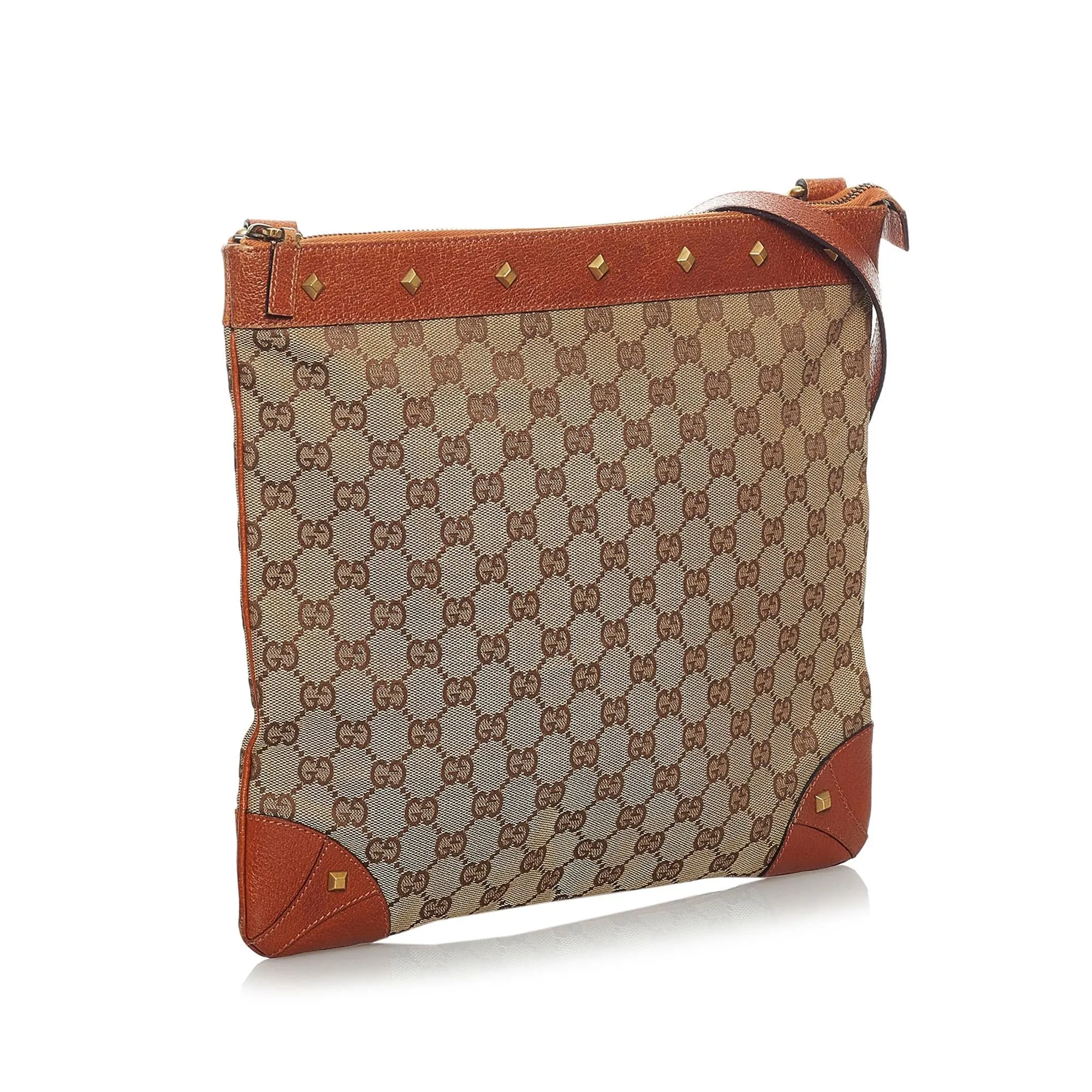 Gucci GG Canvas Nailhead Crossbody Bag (SHG-33698)