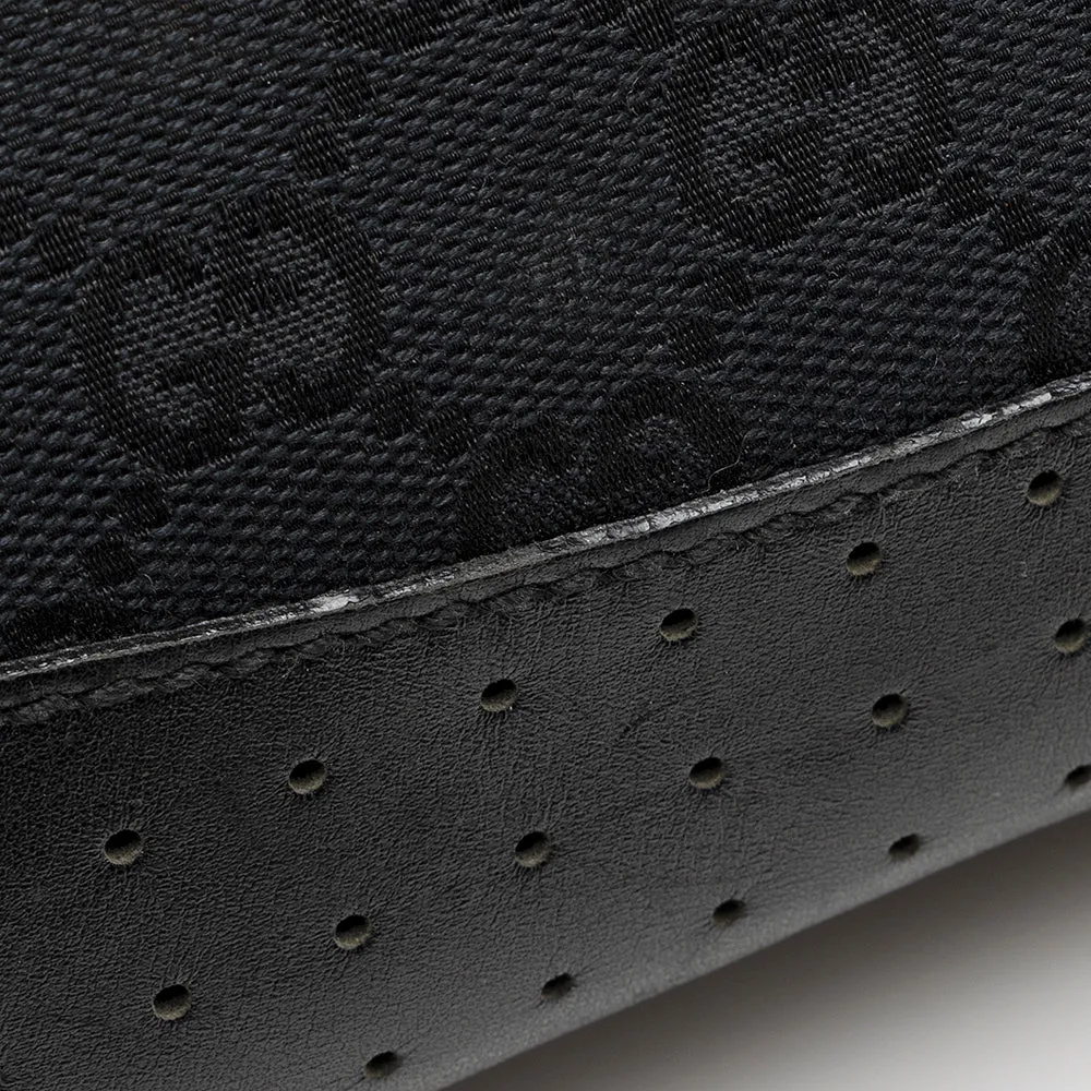 Gucci GG Canvas Perforated Leather Messenger Bag (SHF-20533)