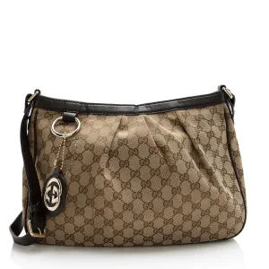 Gucci GG Canvas Sukey Messenger Bag (SHF-22606)