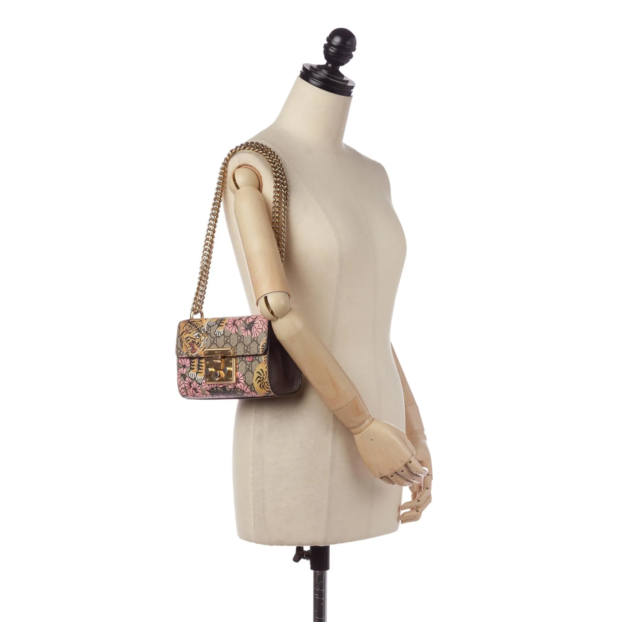 Gucci GG Supreme Bengal Padlock Crossbody Bag (SHG-34087)