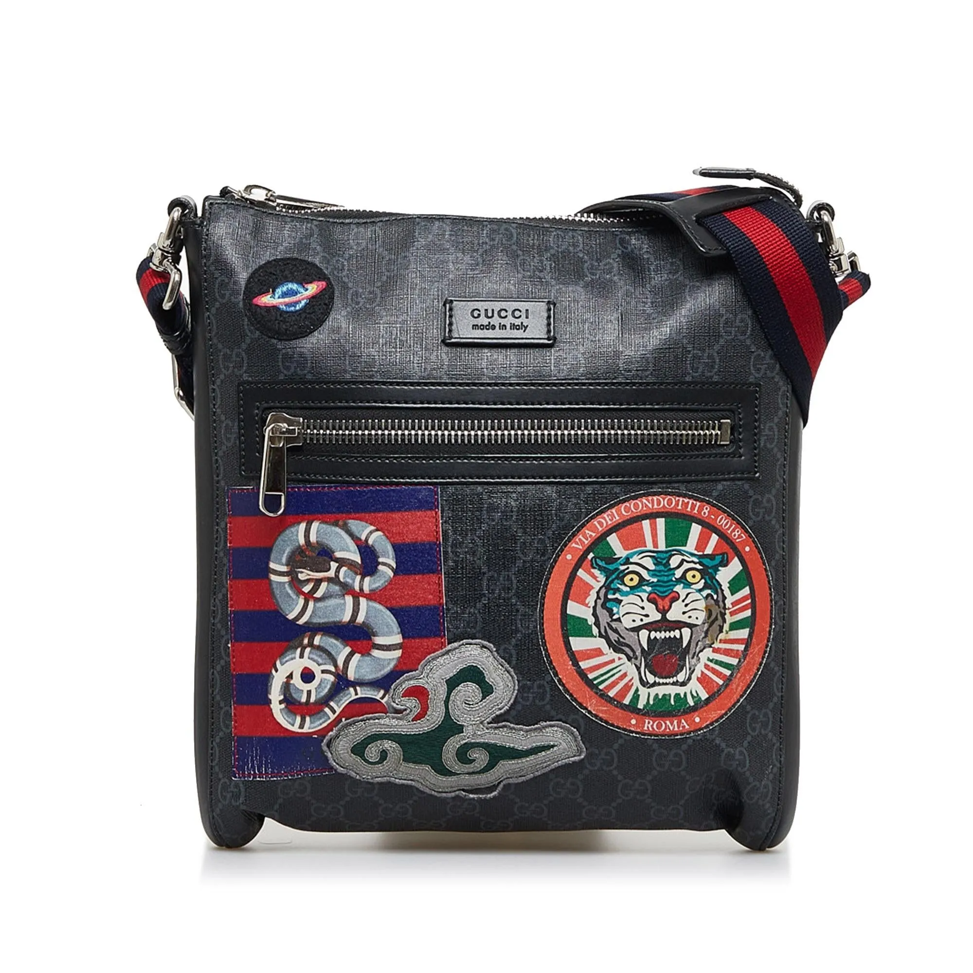 Gucci GG Supreme Night Courier Crossbody Bag (SHG-2BMRhr)