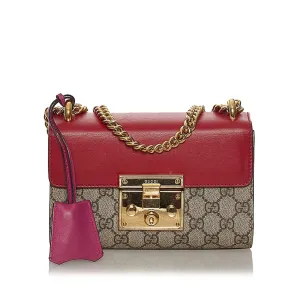 Gucci GG Supreme Padlock Crossbody Bag (SHG-34078)