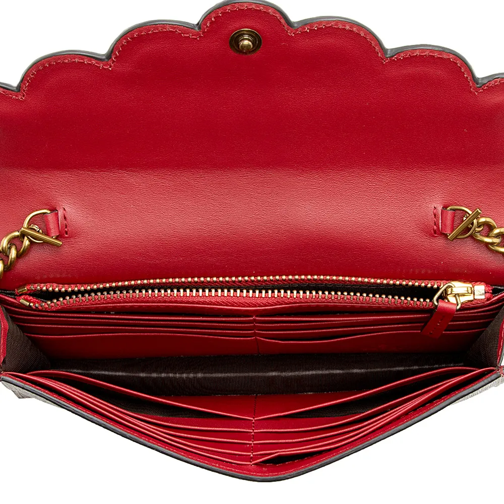 Gucci GG Supreme Peony Mini Wallet on Chain Bag (SHF-18447)