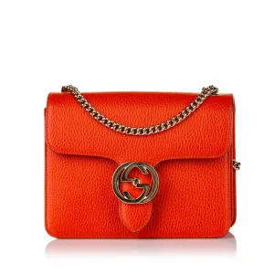 Gucci Interlocking G Leather Crossbody Bag (SHG-31352)