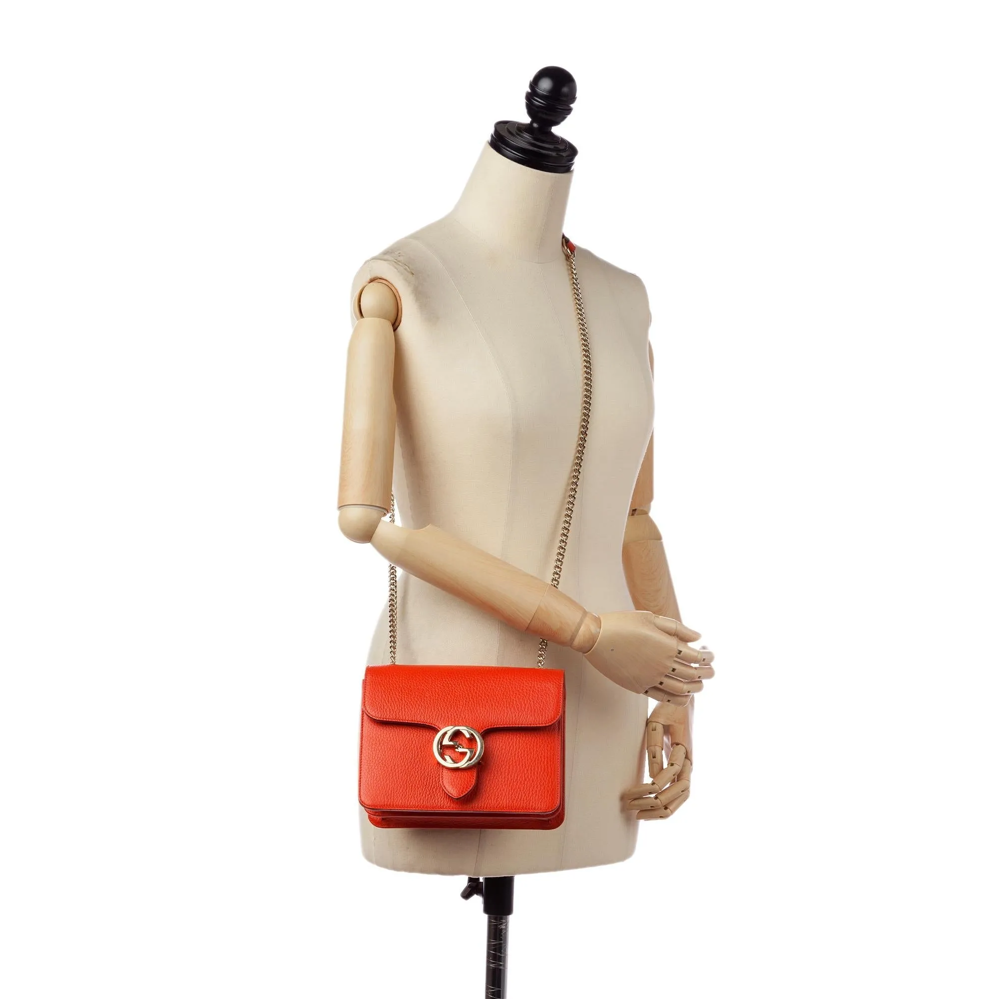 Gucci Interlocking G Leather Crossbody Bag (SHG-31352)