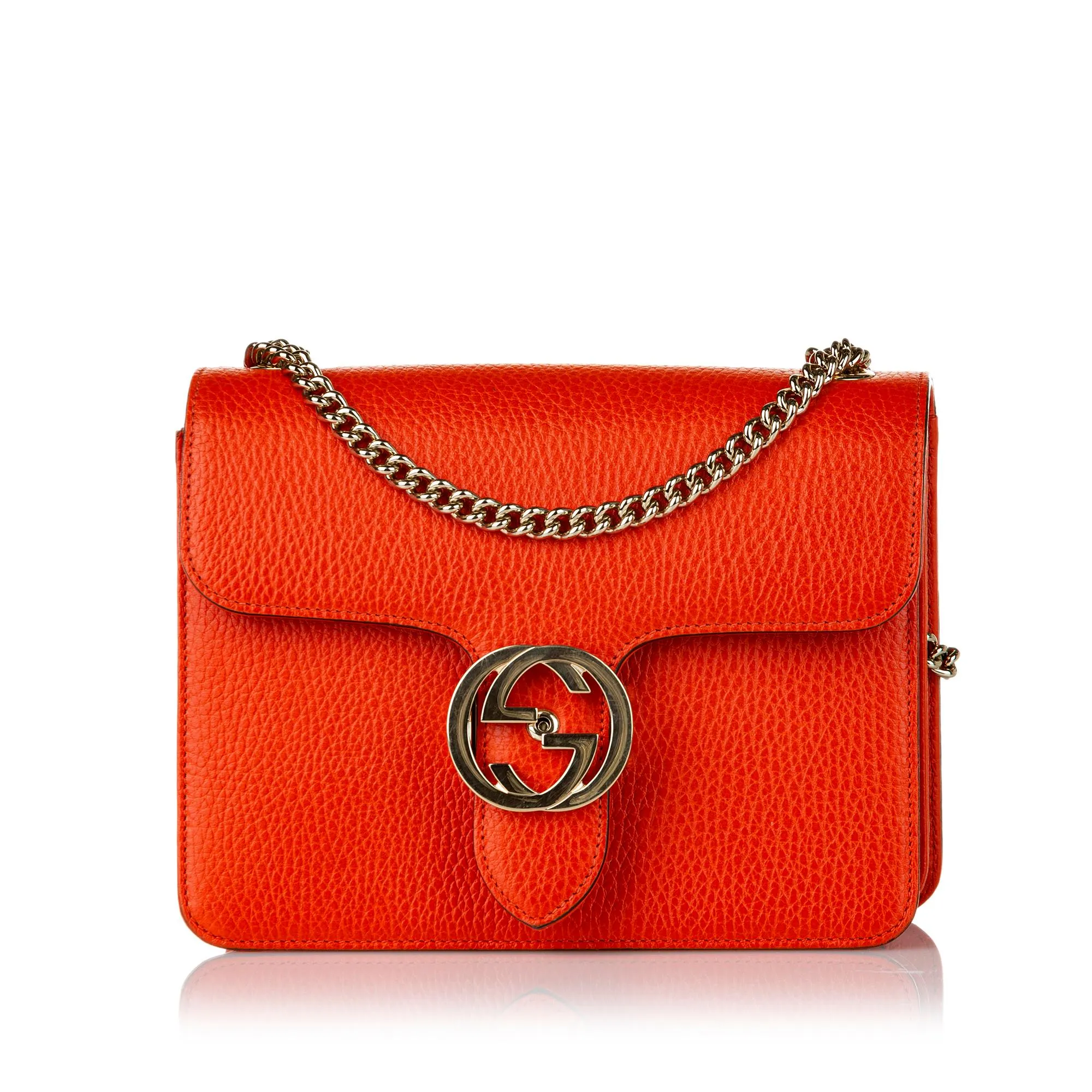 Gucci Interlocking G Leather Crossbody Bag (SHG-31352)