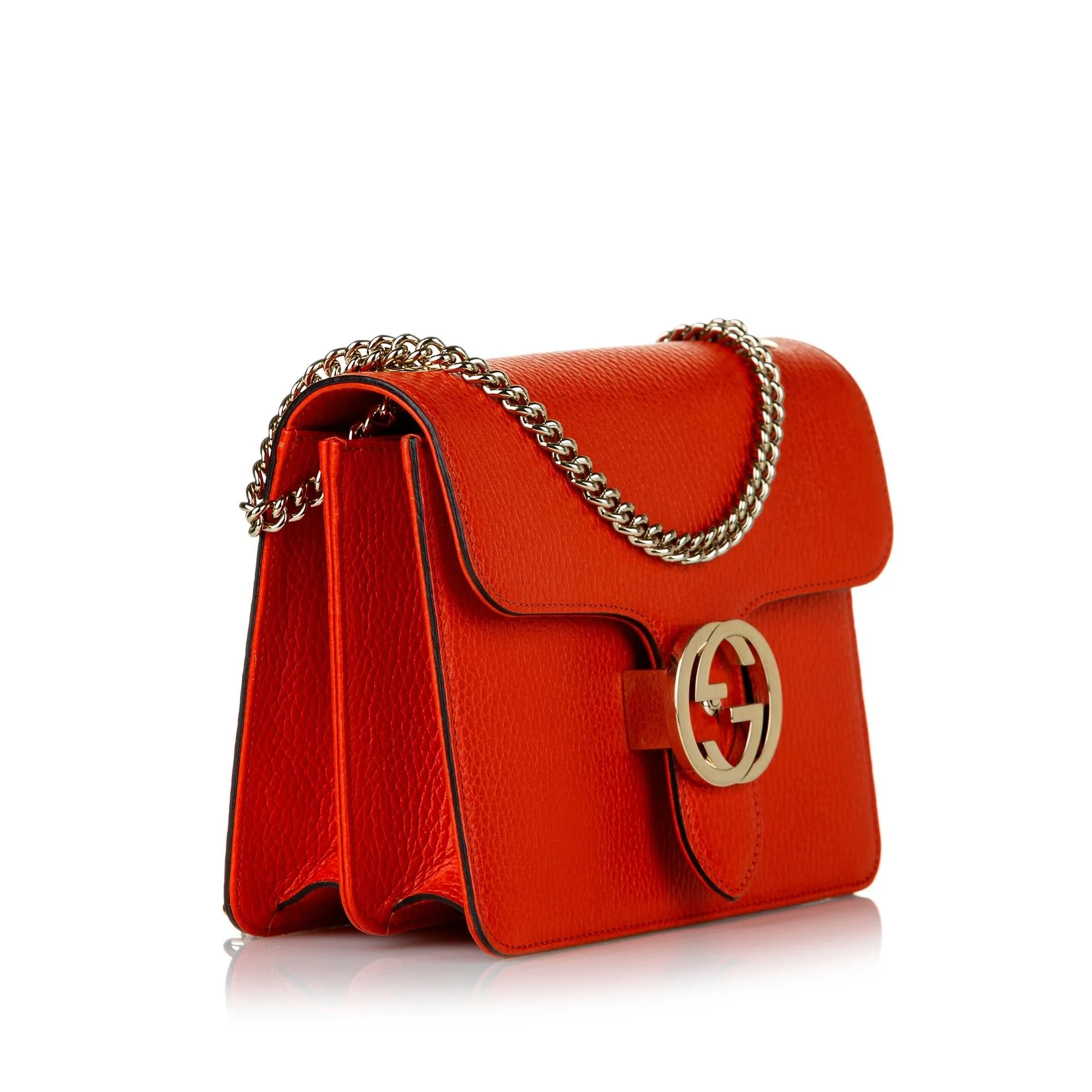 Gucci Interlocking G Leather Crossbody Bag (SHG-31352)