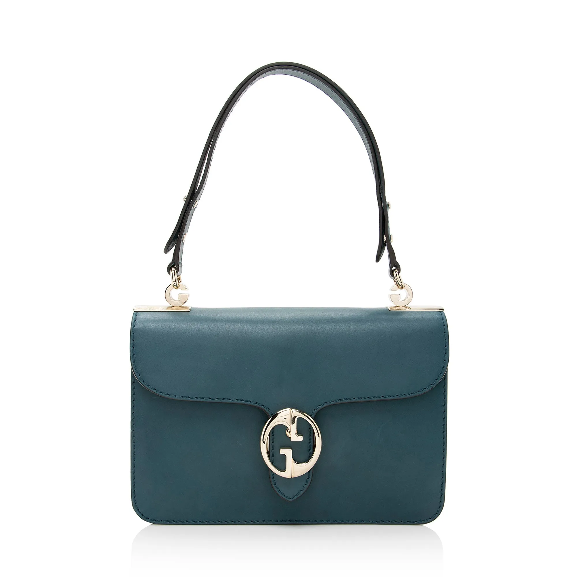 Gucci Leather 1973 Flap Medium Shoulder Bag (SHF-22205)