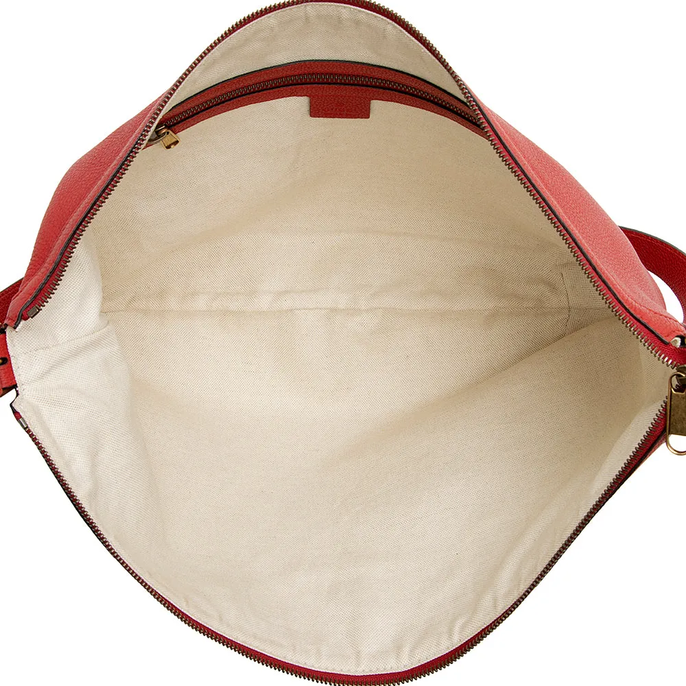 Gucci Leather Logo Half Moon Messenger Bag (SHF-21798)