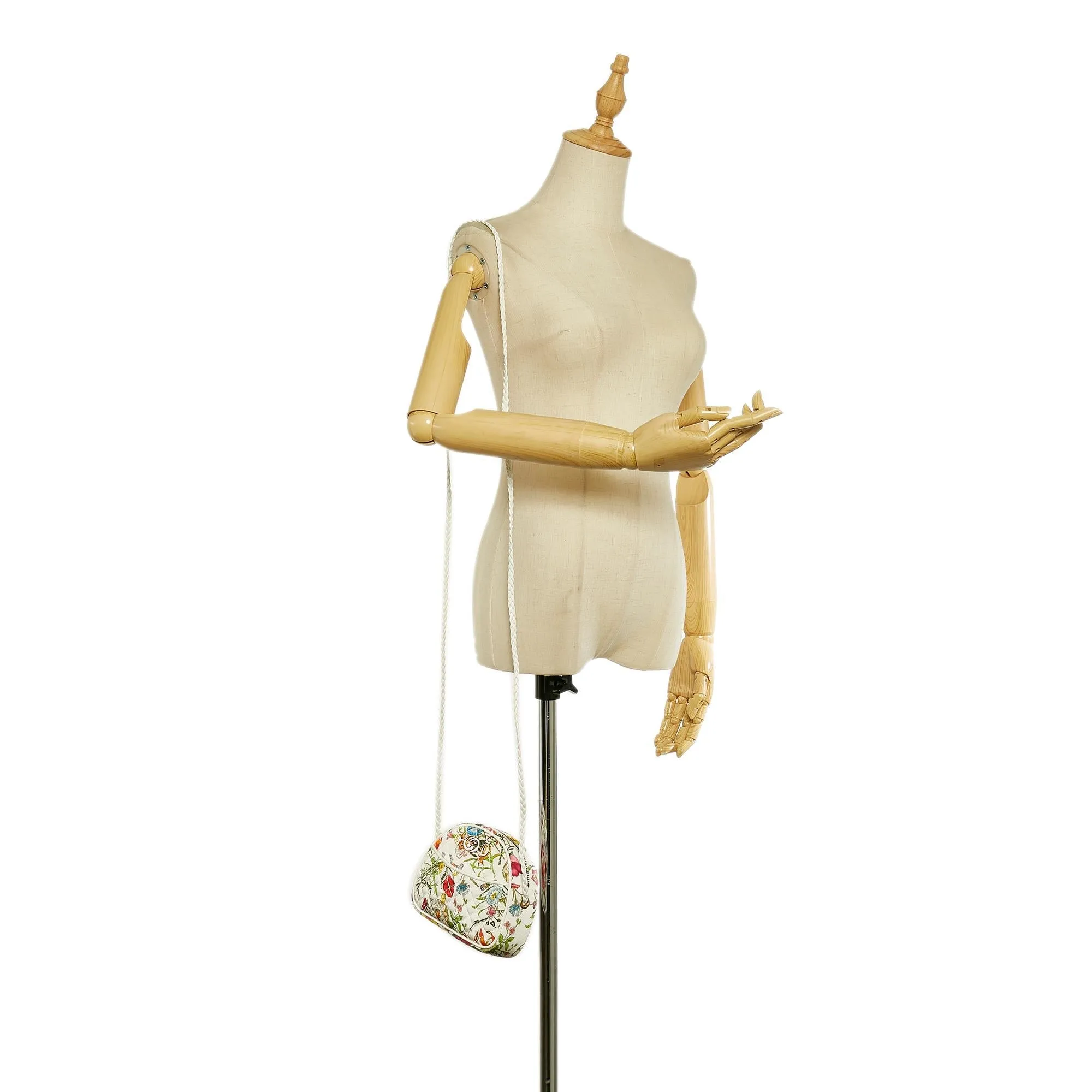 Gucci Mini Flora Trapuntata Canvas Crossbody Bag (SHG-26234)