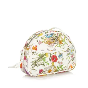 Gucci Mini Flora Trapuntata Canvas Crossbody Bag (SHG-26234)
