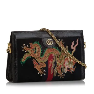 Gucci Ophidia Dragon Suede Crossbody Bag (SHG-34212)