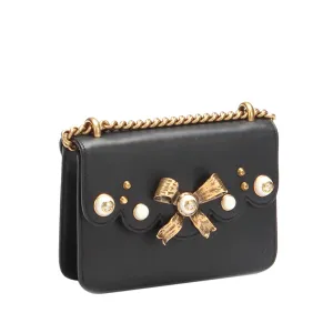 Gucci Peony Chain Leather Crossbody Bag (SHG-nU4ADo)
