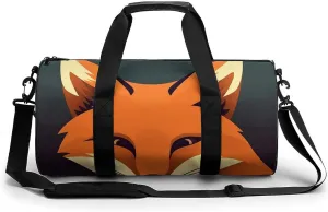 Gym Bag for Men Women A Fox Image Duffel Bag Overnight Bag with Compartment Gym Sackpac