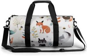 Gym Bag for Men Women Animal Picture Duffel Bag Overnight Bag with Compartment Gym Sackpac