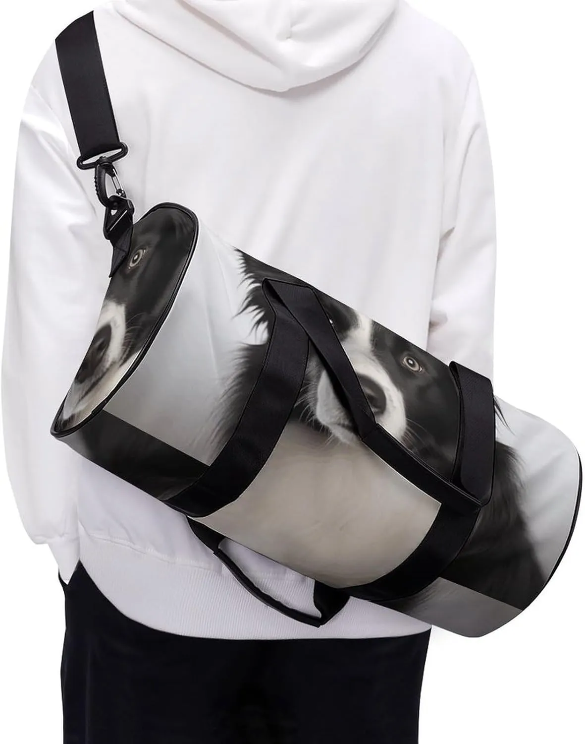 Gym Bag for Men Women Border Collie Duffel Bag Overnight Bag with Compartment Gym Sackpac