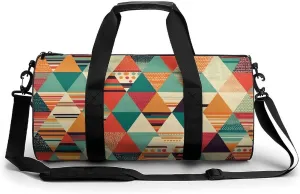 Gym Bag for Men Women Bright Colors And Stripes Duffel Bag Overnight Bag with Compartment Gym Sackpac