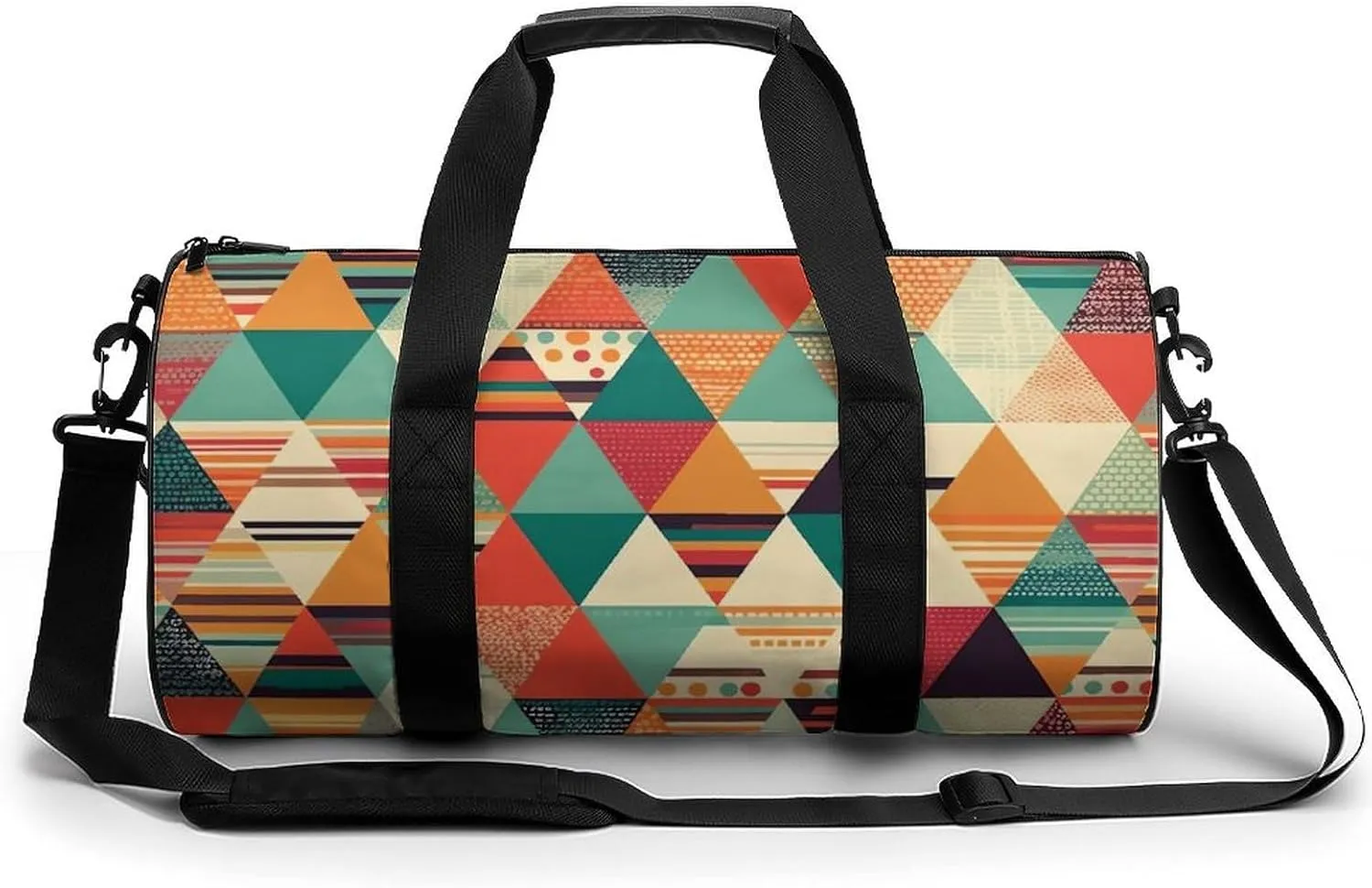 Gym Bag for Men Women Bright Colors And Stripes Duffel Bag Overnight Bag with Compartment Gym Sackpac