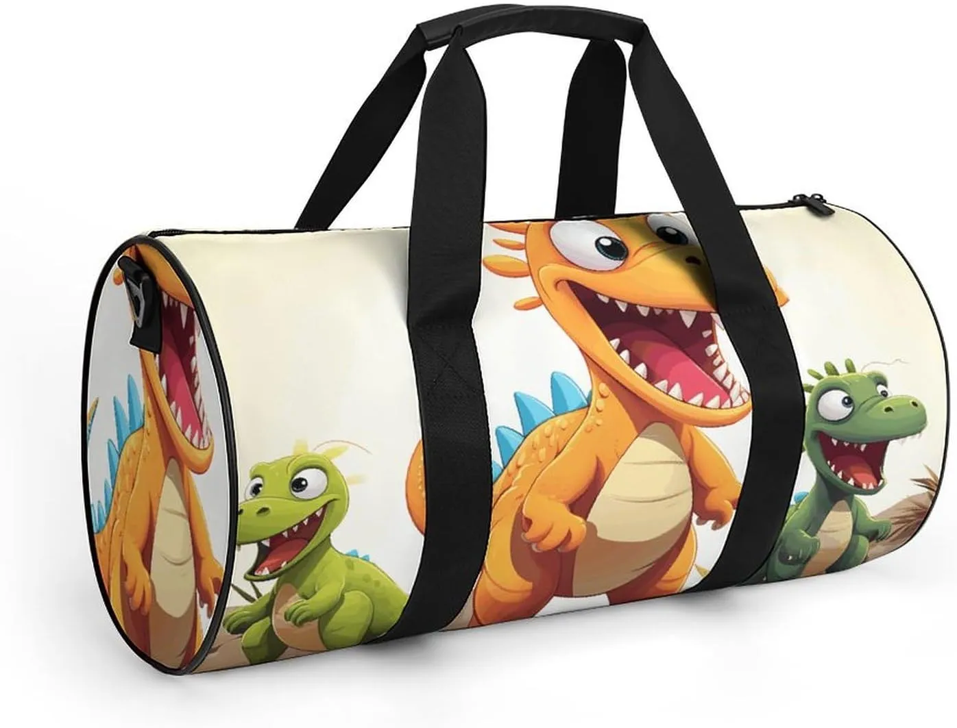 Gym Bag for Men Women Cartoon Dinosaur Images Duffel Bag Overnight Bag with Compartment Gym Sackpac