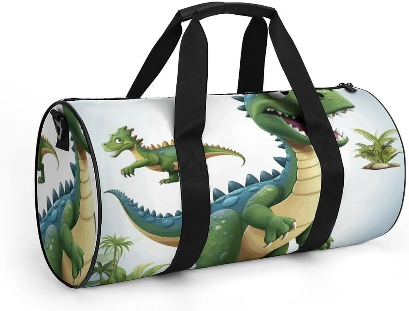 Gym Bag for Men Women Cartoon Dinosaur Images Duffel Bag Overnight Bag with Compartment Gym Sackpac