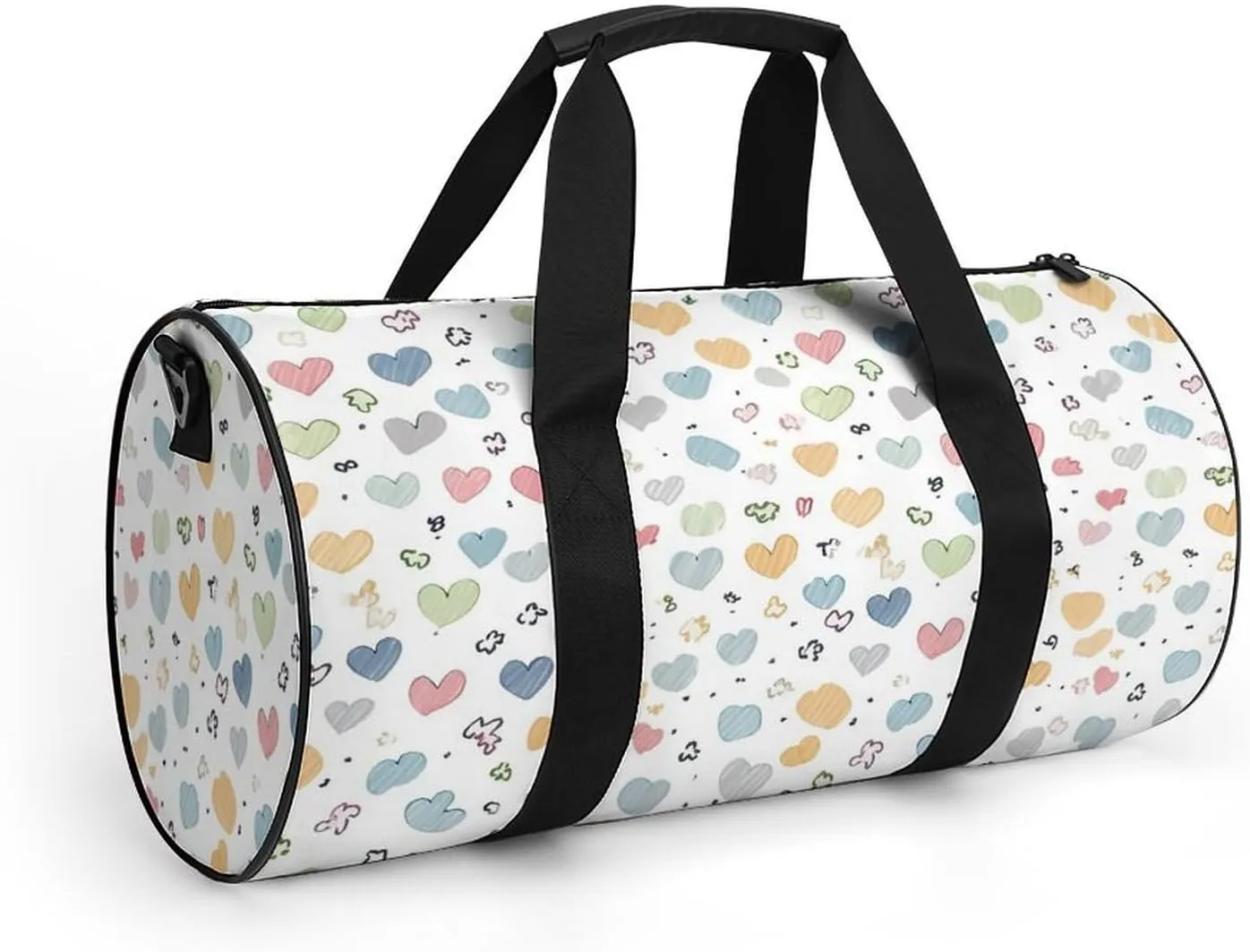 Gym Bag for Men Women Contains Many Hearts Duffel Bag Overnight Bag with Compartment Gym Sackpac