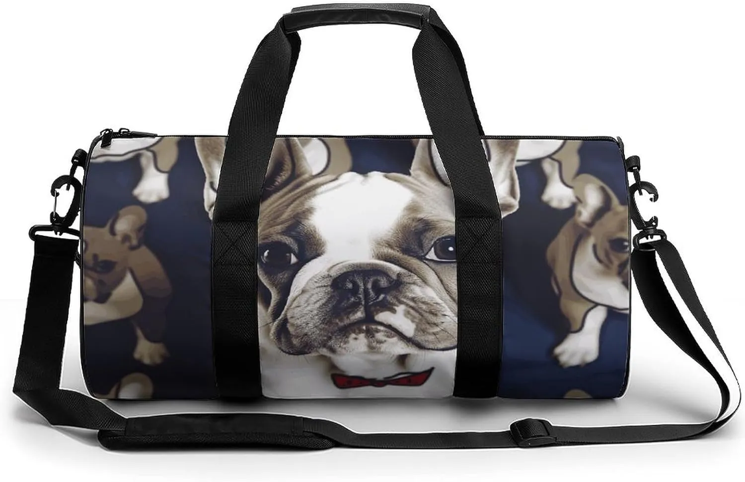 Gym Bag for Men Women Cute French Bulldog Duffel Bag Overnight Bag with Compartment Gym Sackpac