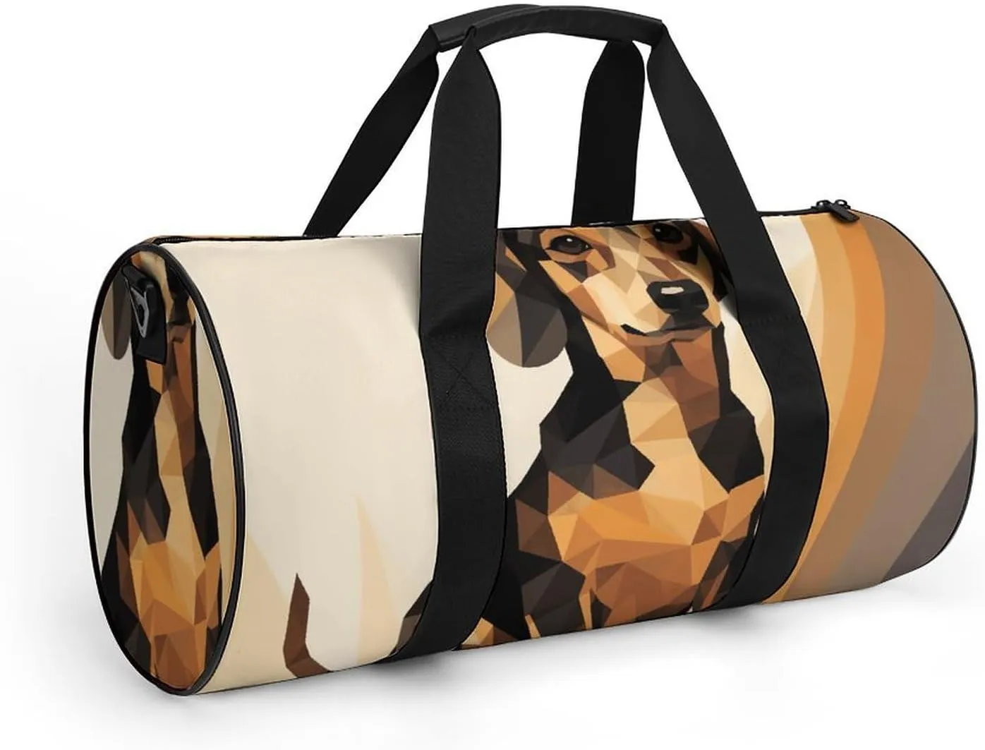 Gym Bag for Men Women Dachshund Illustration Duffel Bag Overnight Bag with Compartment Gym Sackpac