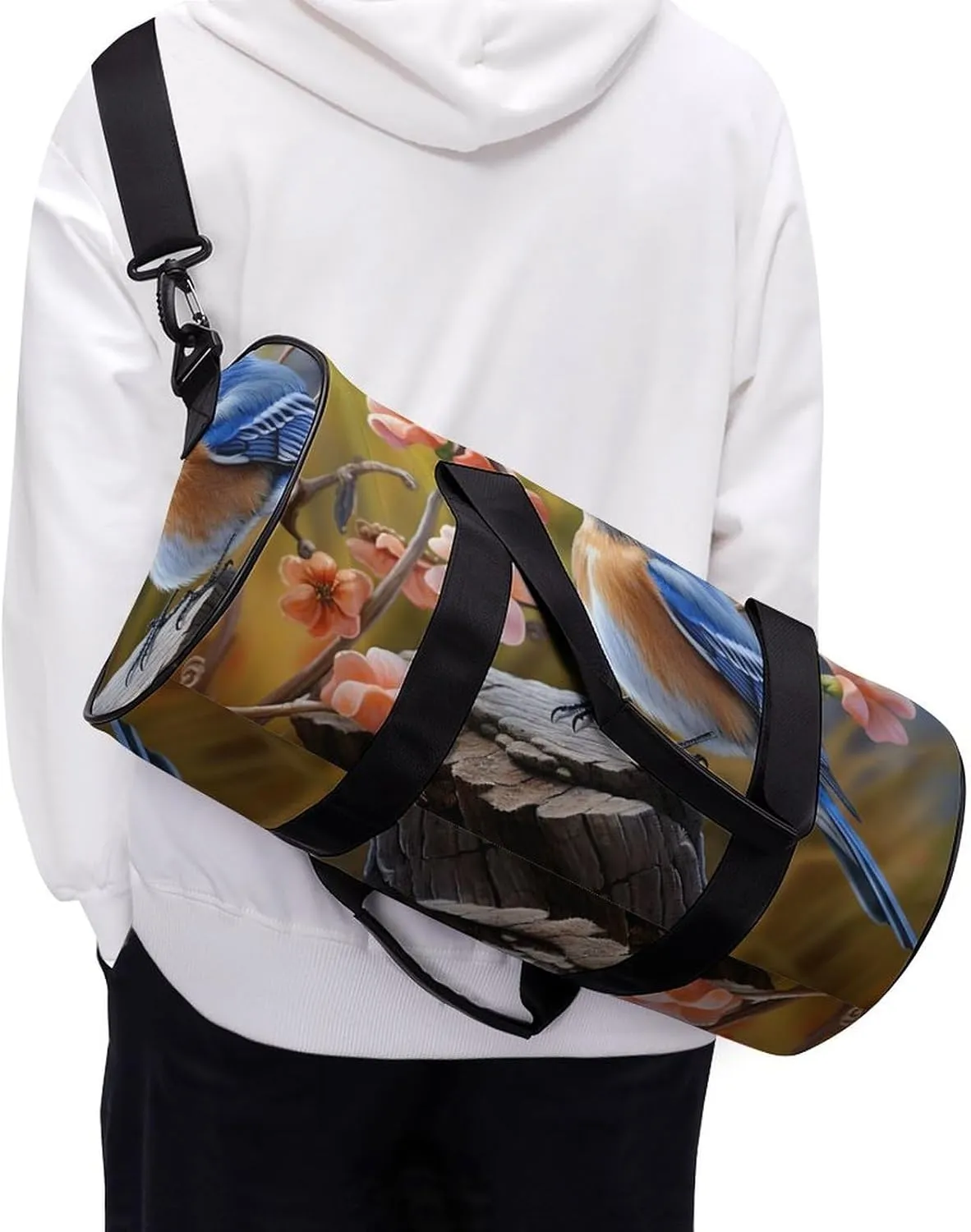 Gym Bag for Men Women Eastern Bluebird Duffel Bag Overnight Bag with Compartment Gym Sackpac
